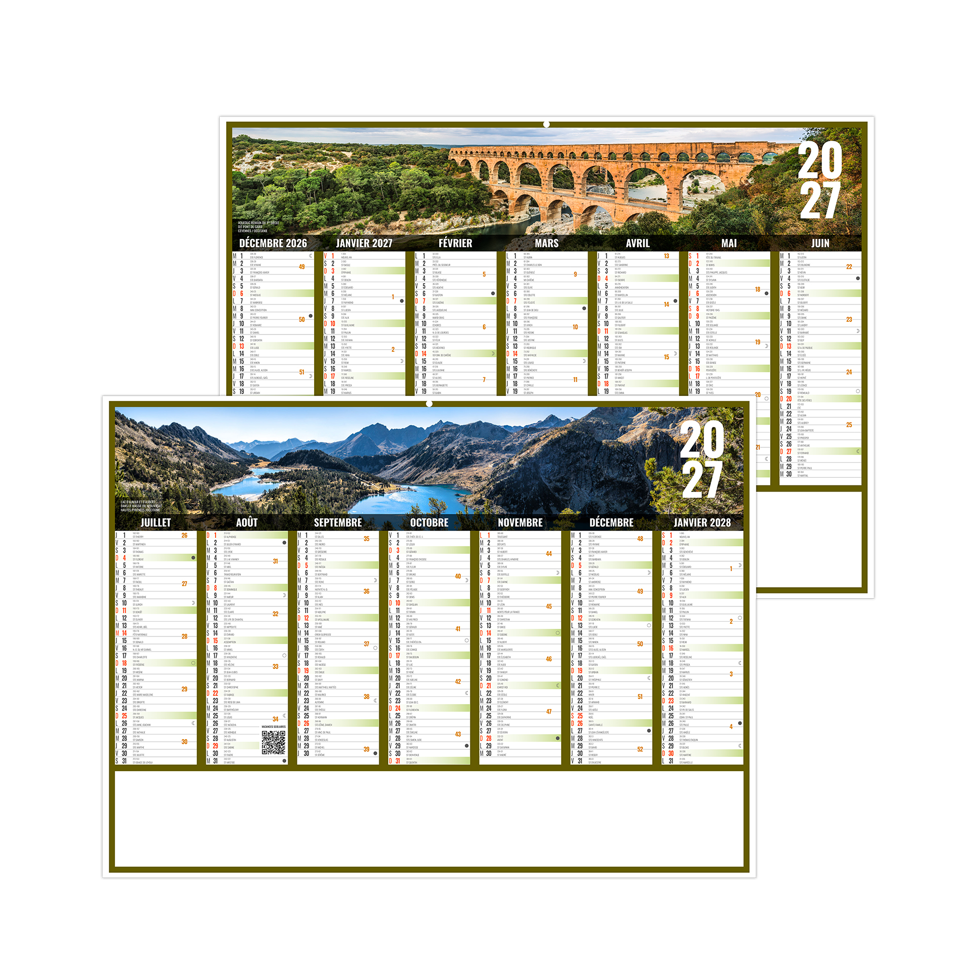 Liberté Occitanie 2027 — calendrier 2027 personnalisé