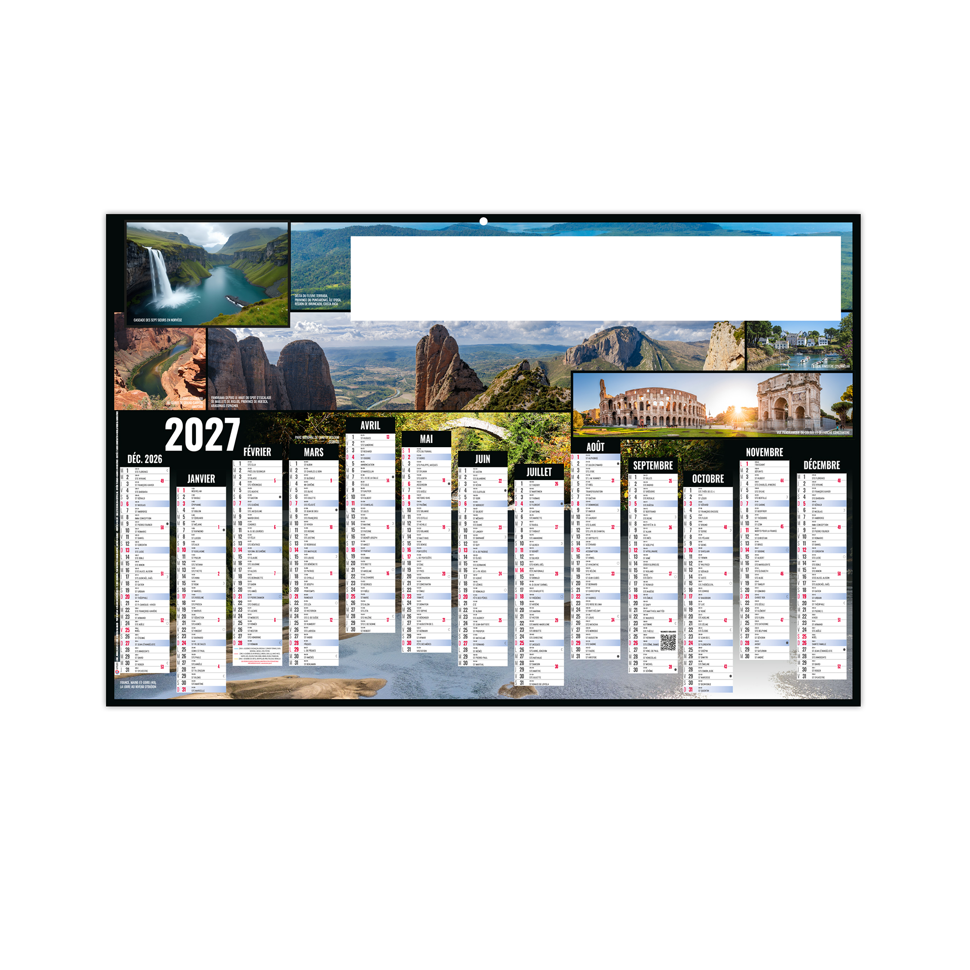 Tour Du Monde 2027 — calendrier 2027 personnalisé