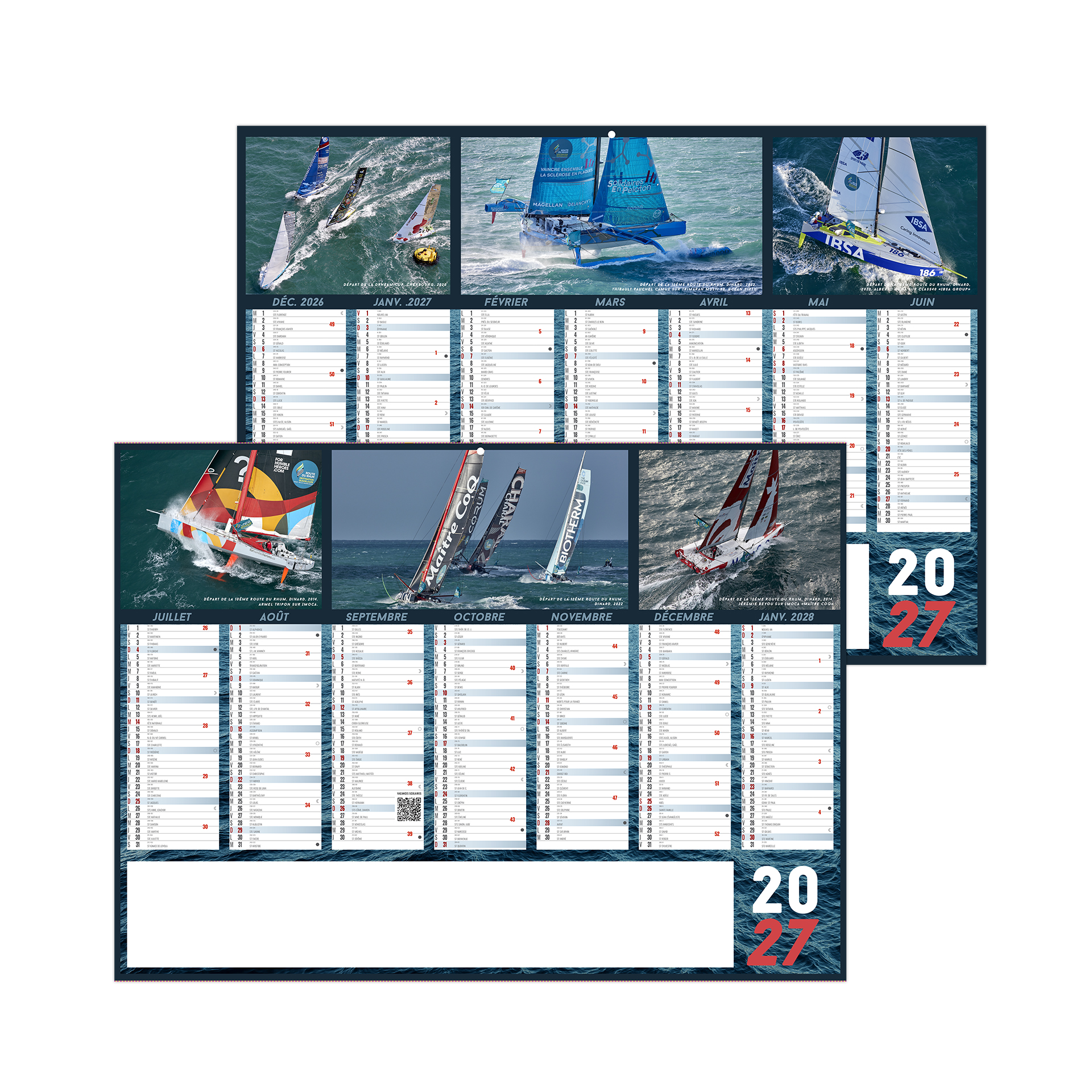 Voile 2027 — calendrier 2027 personnalisé