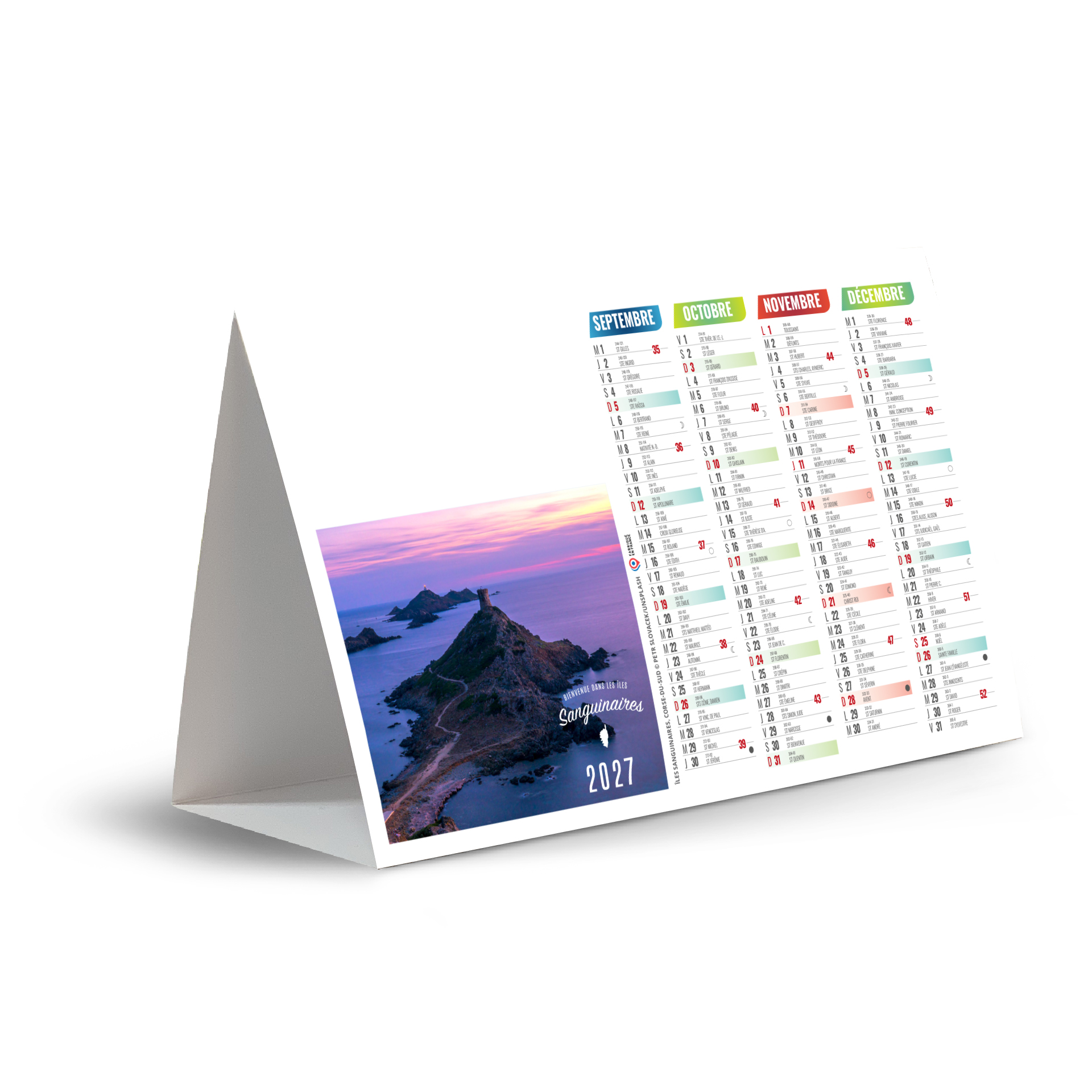 Ajaccio 2027 — calendrier 2027 personnalisé
