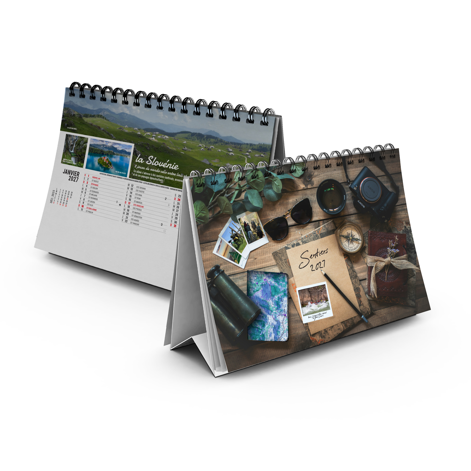 Sentiers 2027 — calendrier 2027 personnalisé