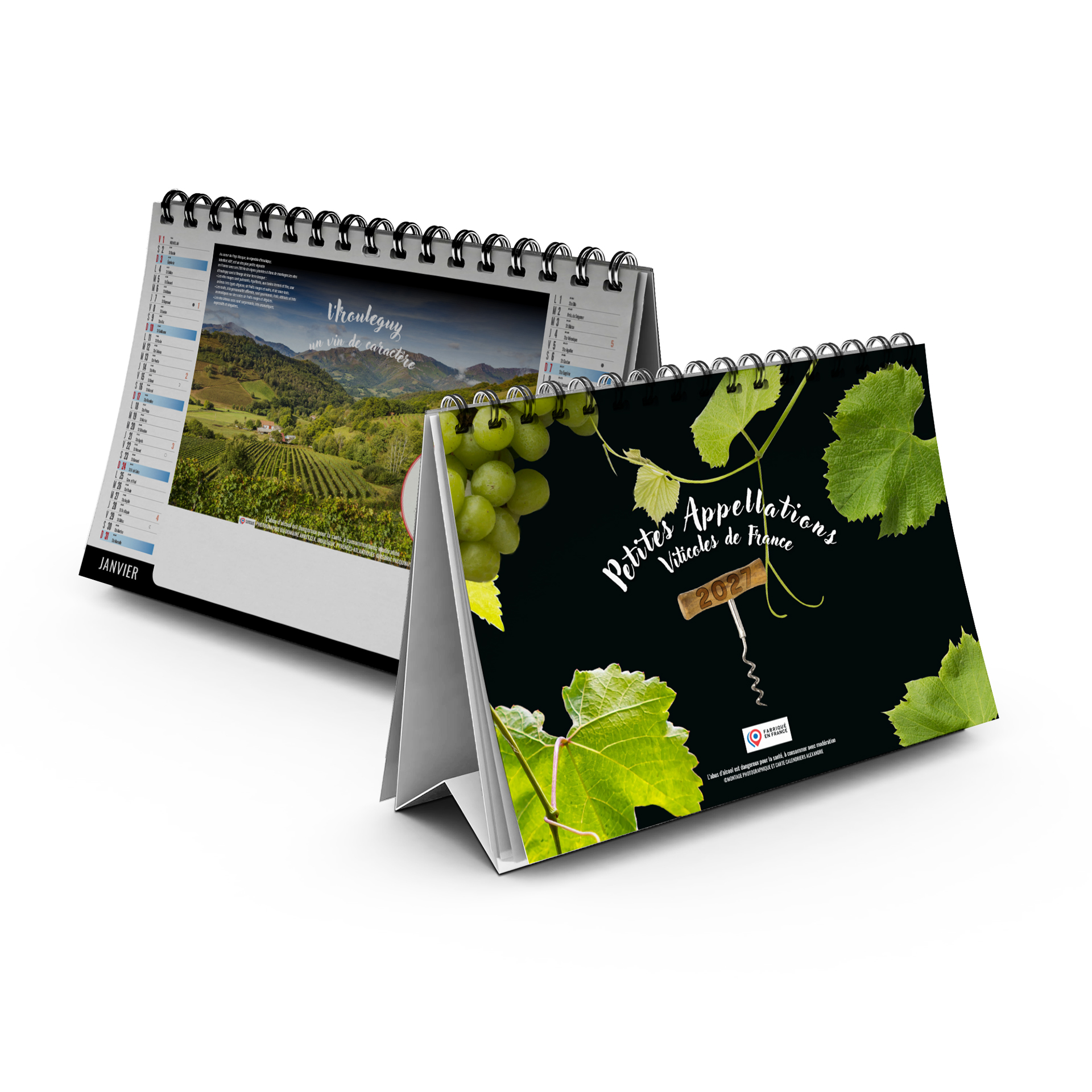 Vendanges 2027 — calendrier 2027 personnalisé