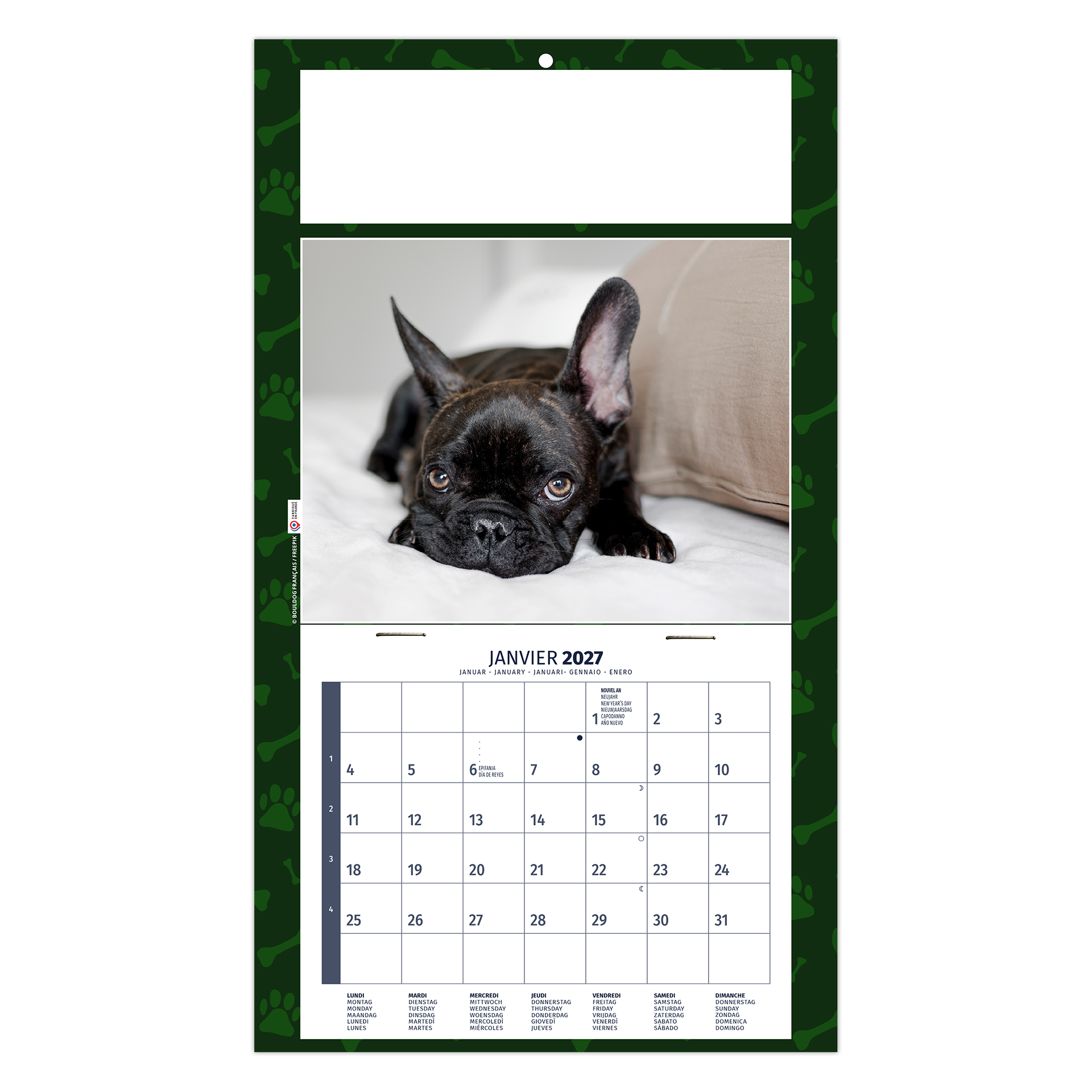 Rex 2027 — calendrier 2027 personnalisé