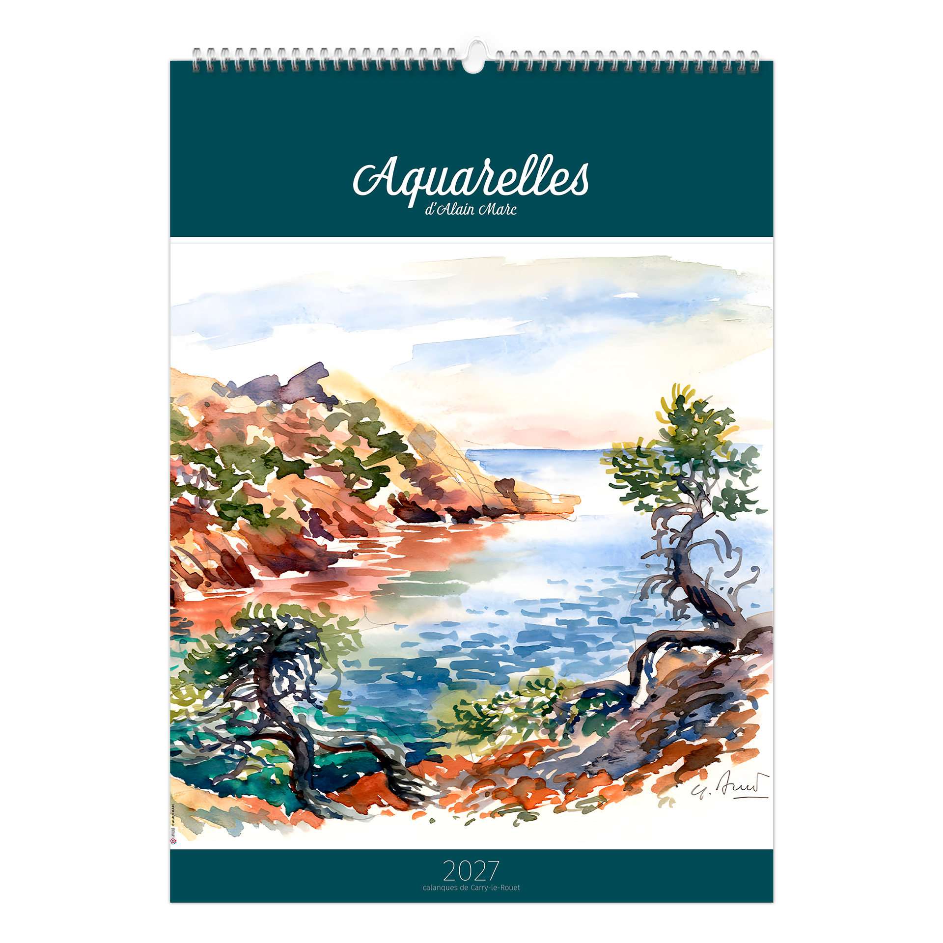 Aquarelles 2027 — calendrier 2027 personnalisé