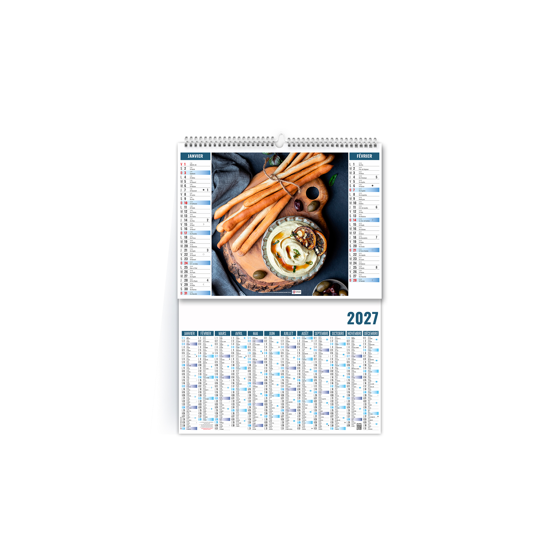 Fooding 2027 — calendrier 2027 personnalisé