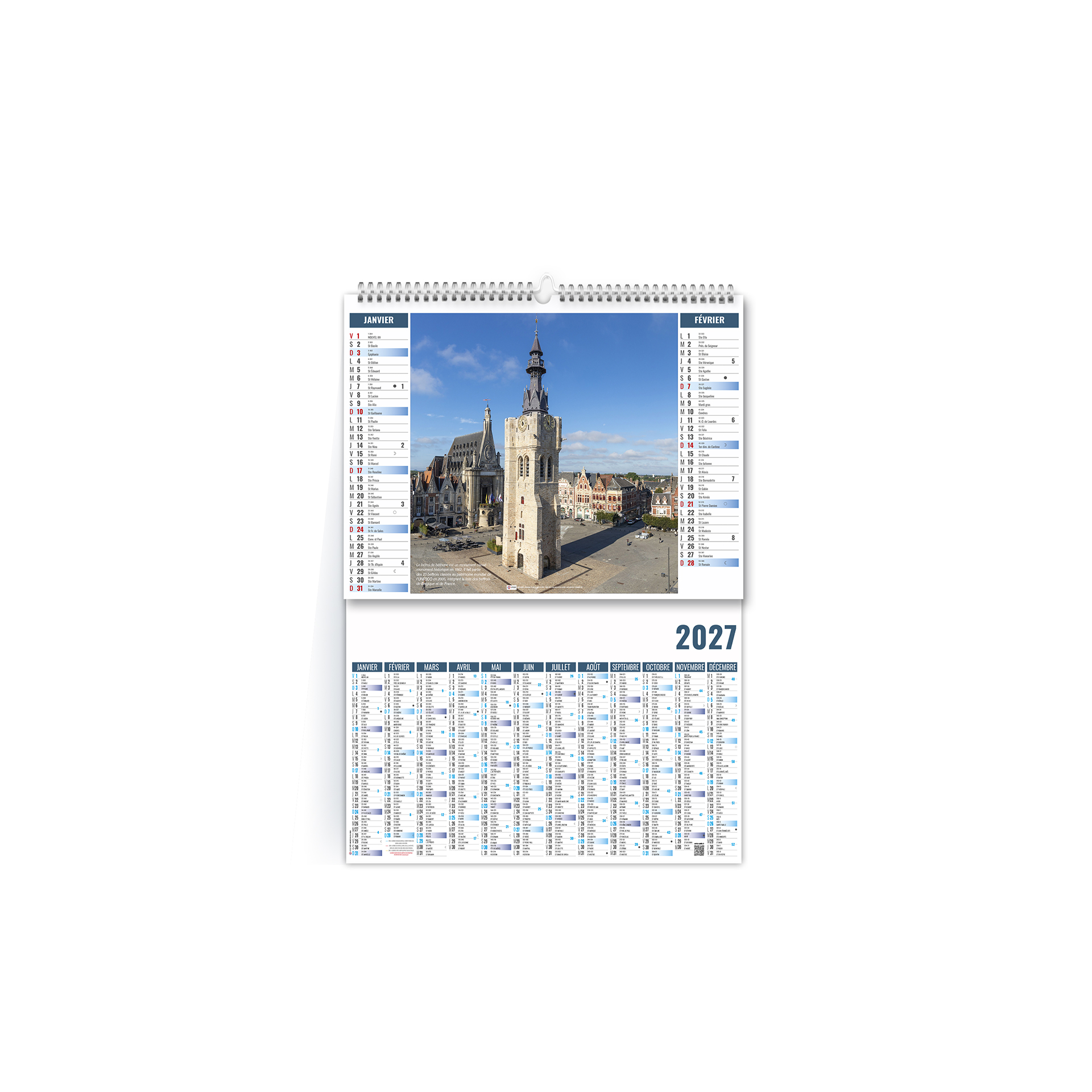 Histoire 2027 — calendrier 2027 personnalisé