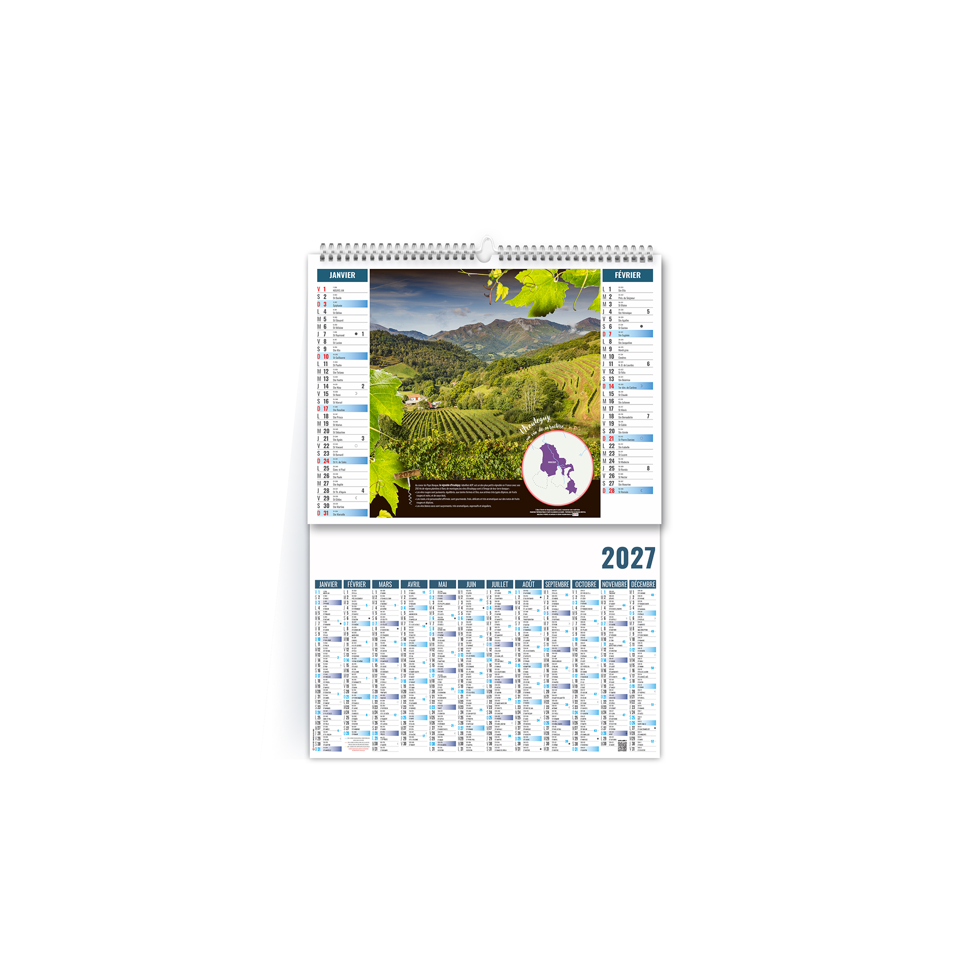 Terroir 2027 — calendrier 2027 personnalisé