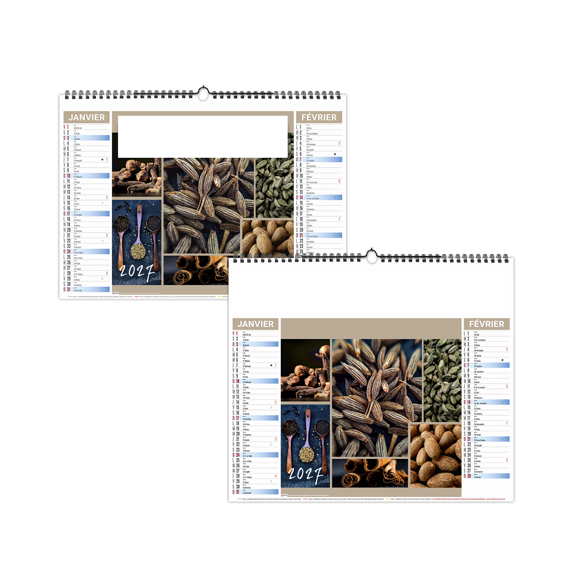 Herbes 2027 — calendrier 2027 personnalisé