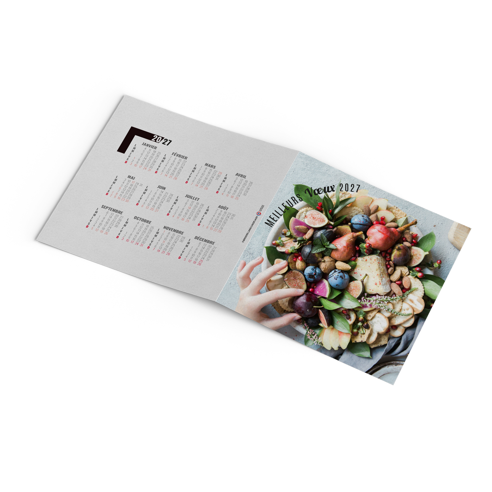 Cooking 2027 — calendrier 2027 personnalisé