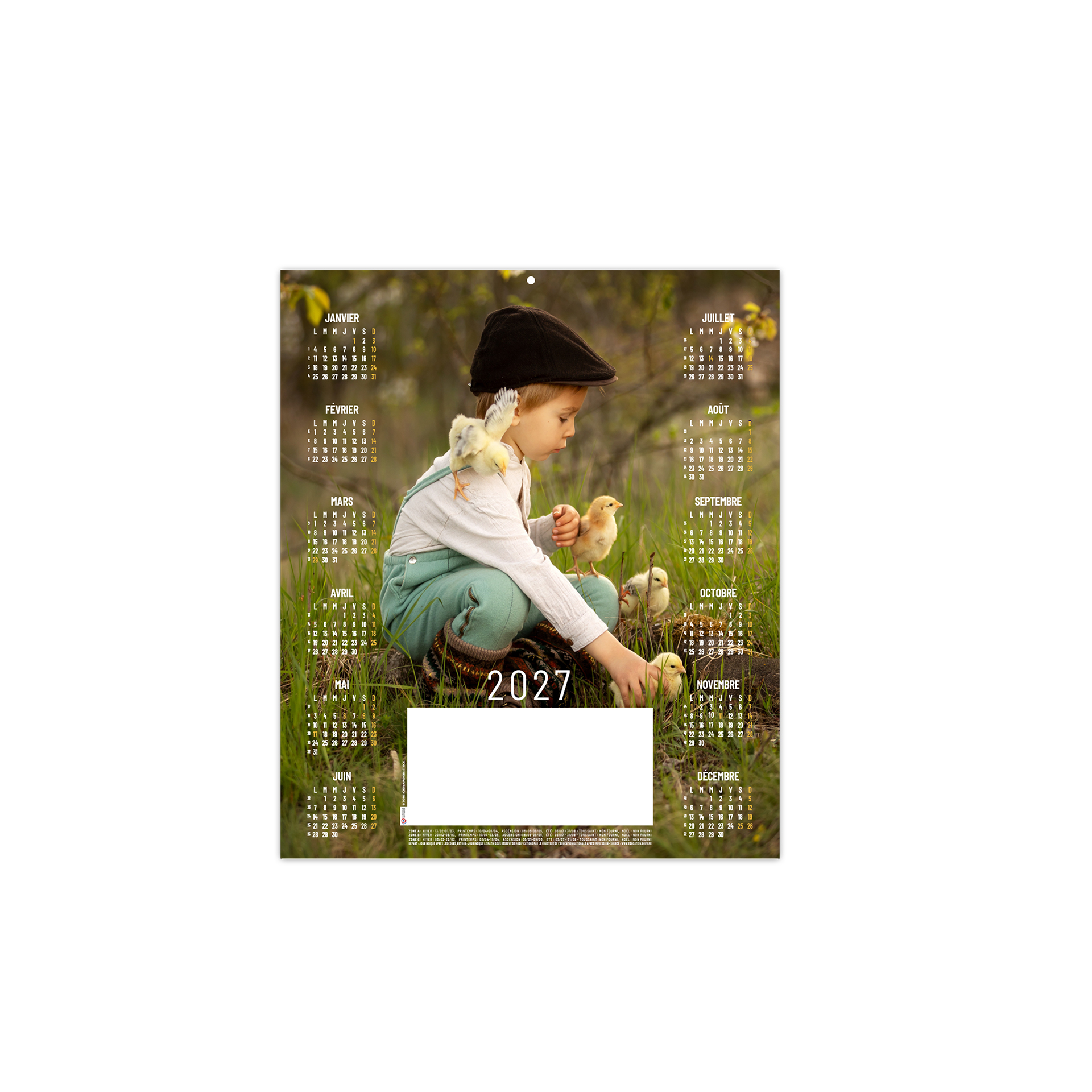 Lou 2027 — calendrier 2027 personnalisé