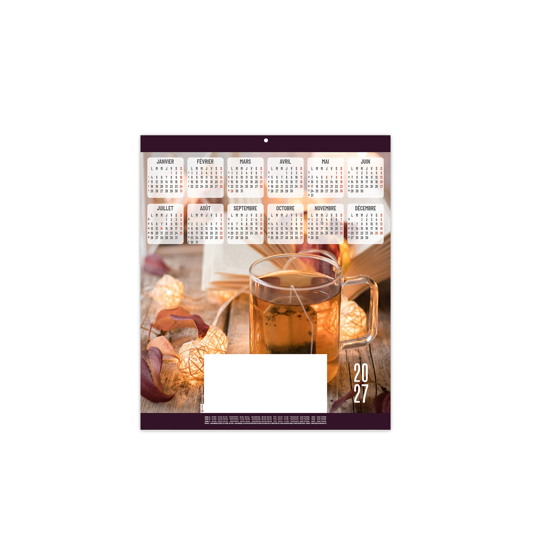 Maia 2027 — calendrier 2027 personnalisé