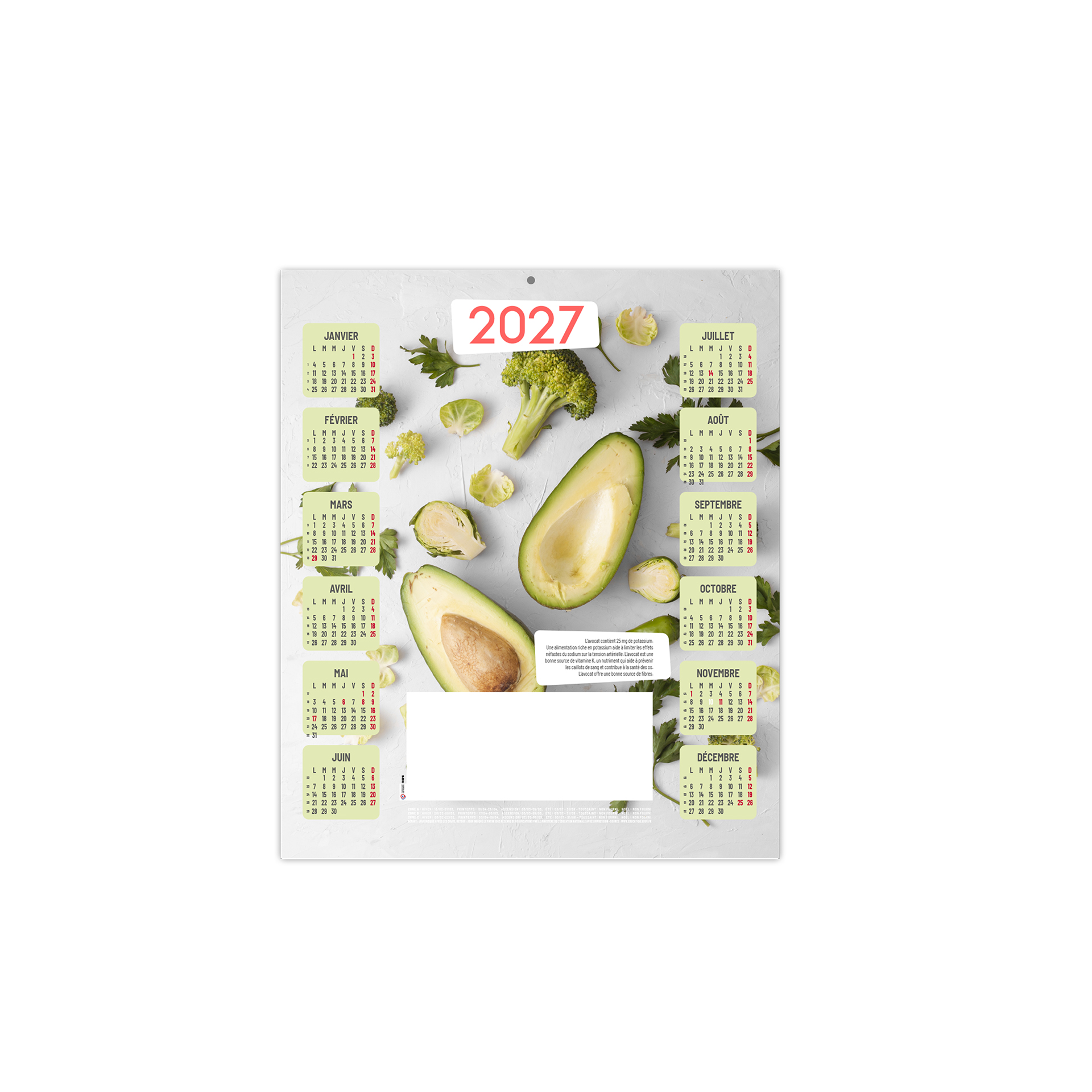 Silène 2027 — calendrier 2027 personnalisé