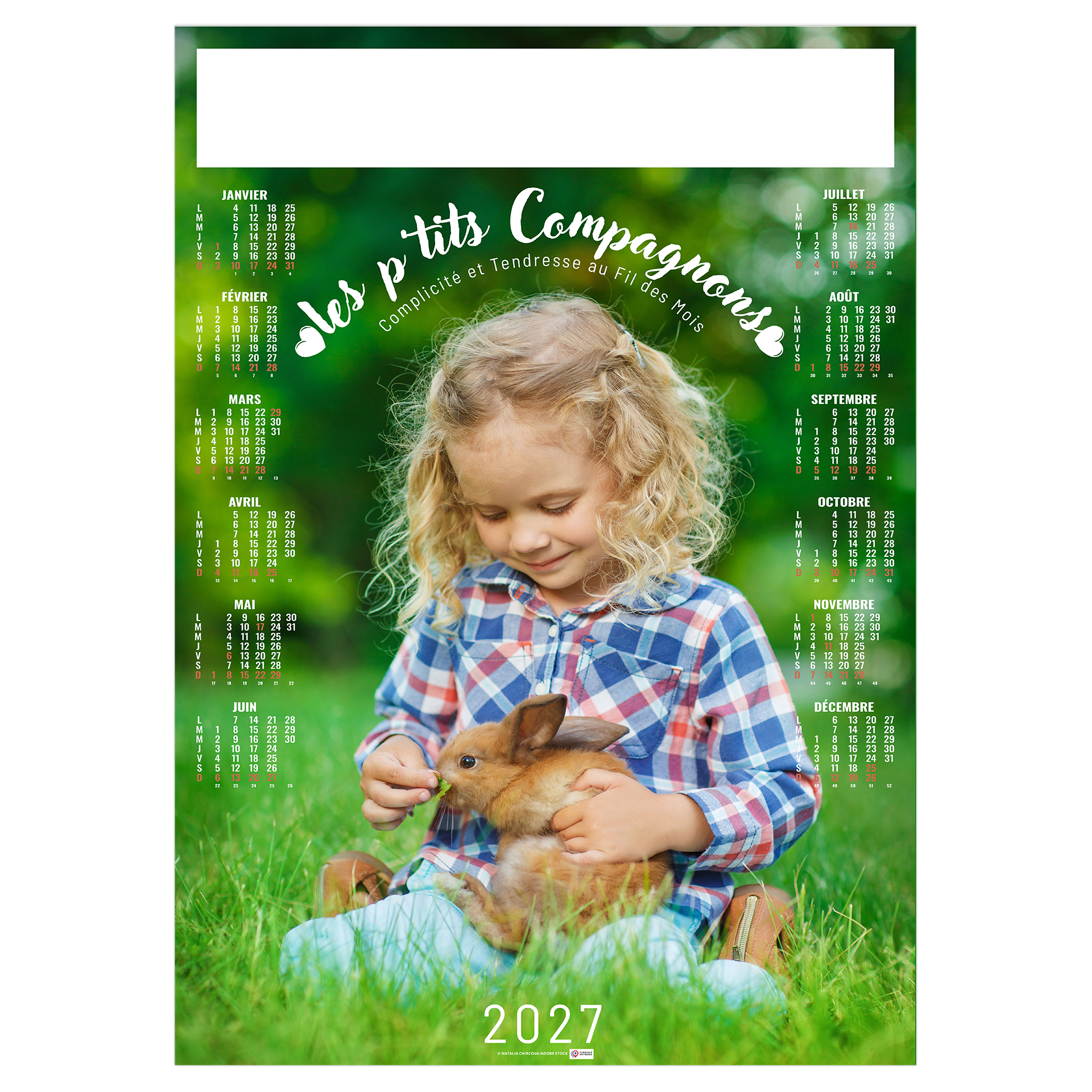 Gosses 2027 — calendrier 2027 personnalisé