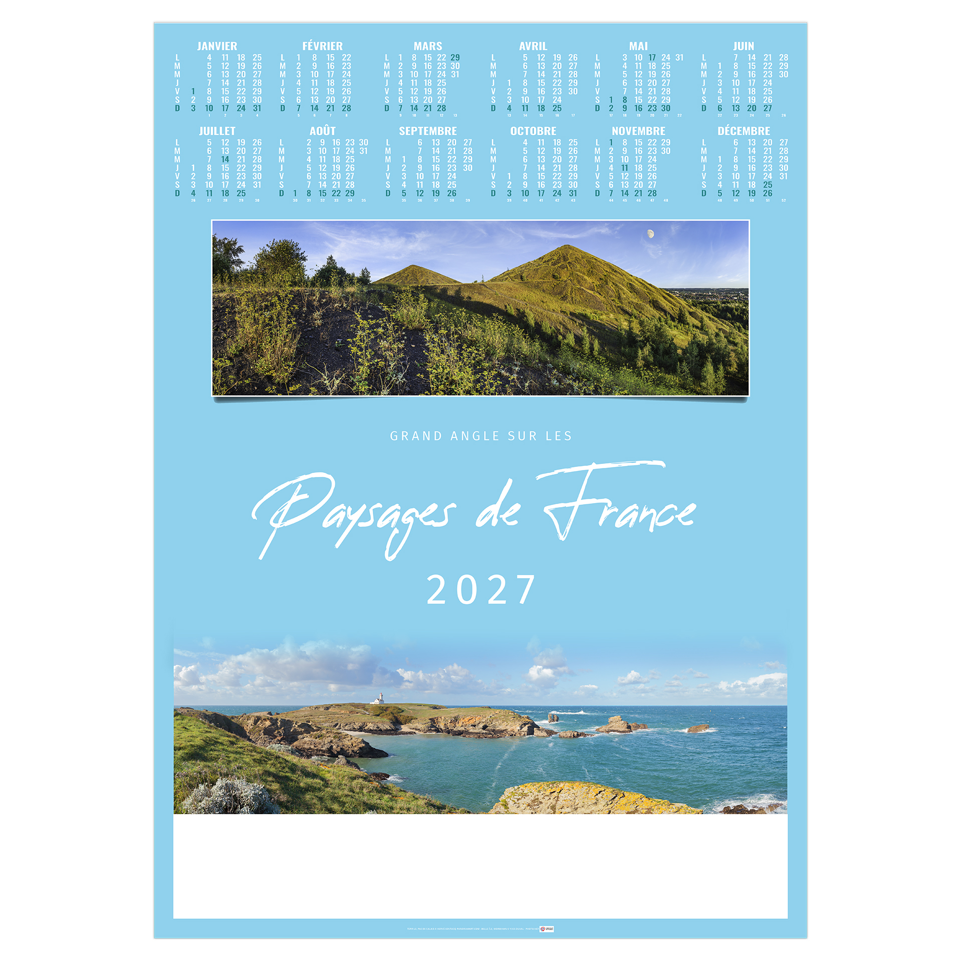Vues 2027 — calendrier 2027 personnalisé
