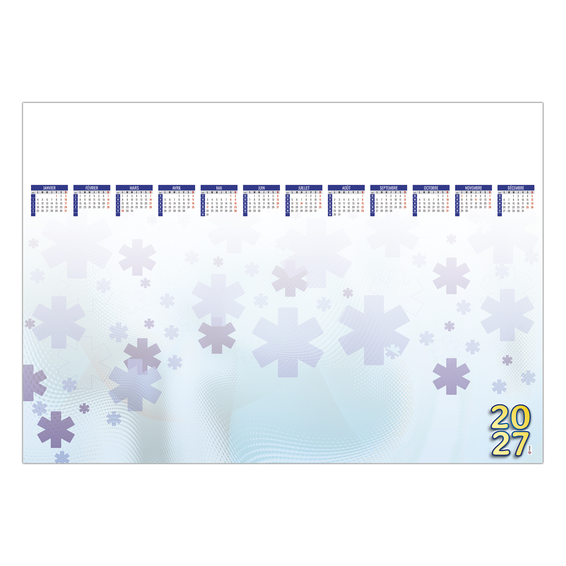 Sm Croix Bleue 2027 — calendrier 2027 personnalisé