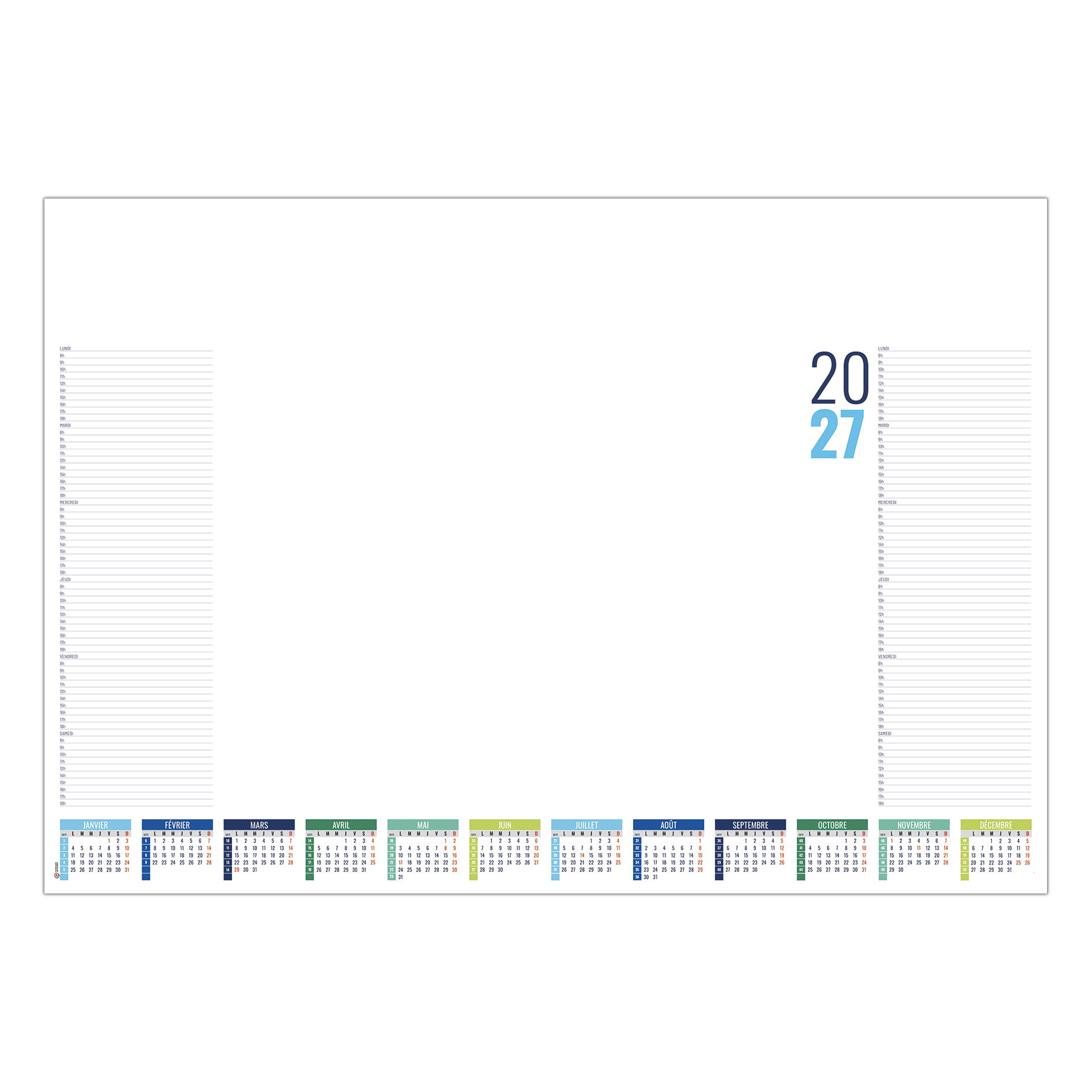 Sm Steno 2027 — calendrier 2027 personnalisé