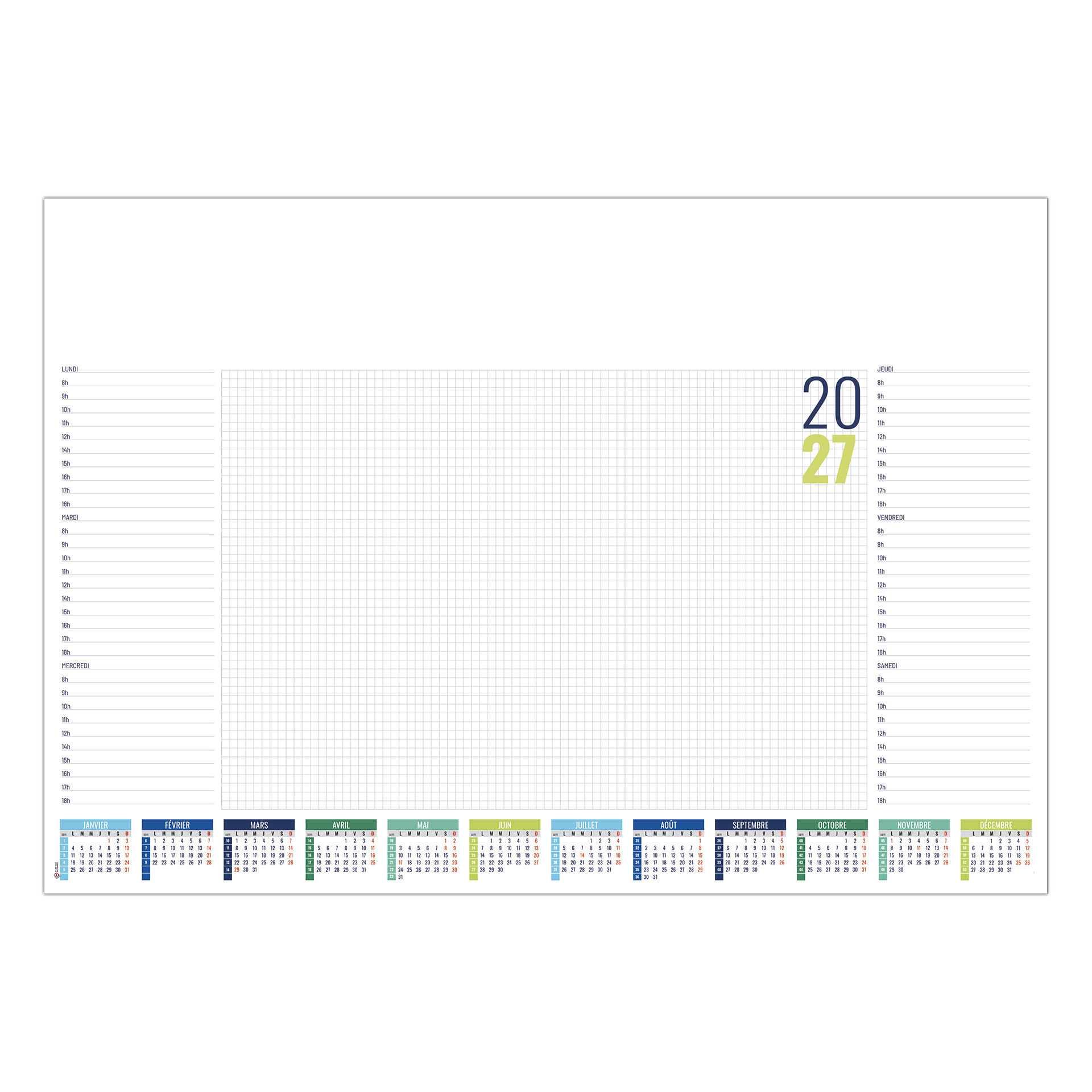 Sm L'ecolier 2027 — calendrier 2027 personnalisé