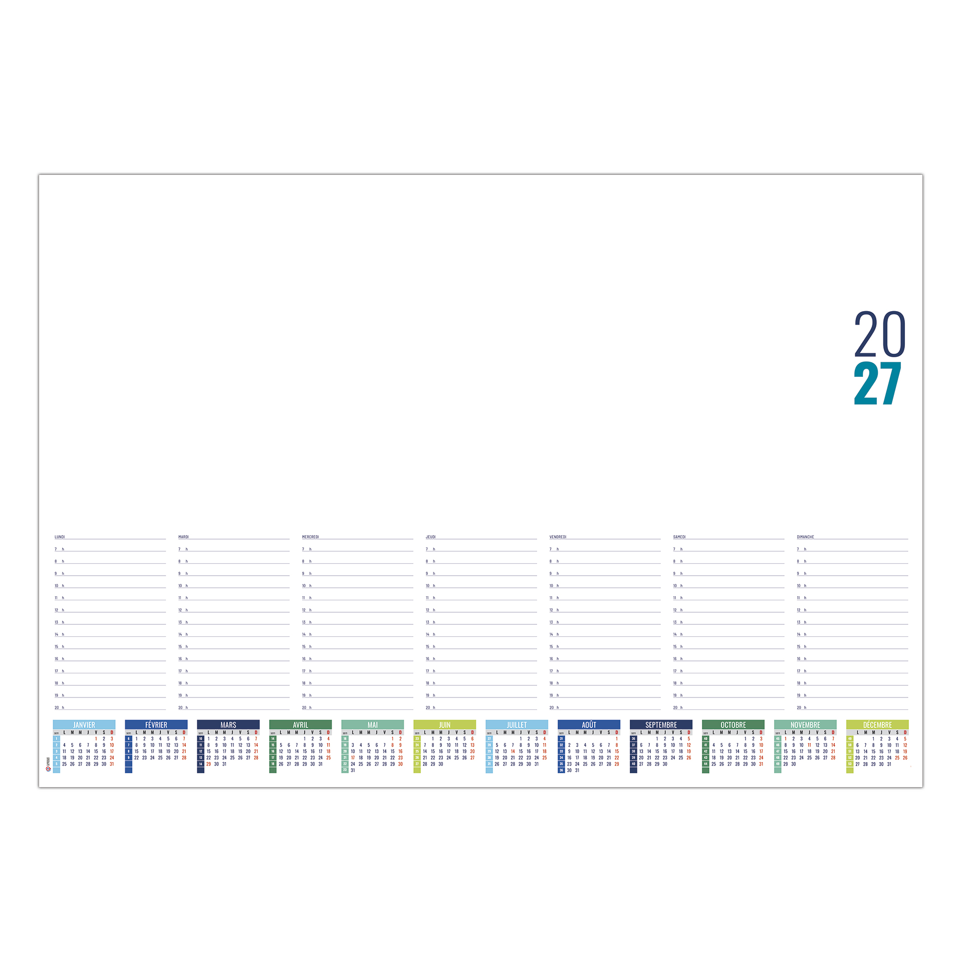 Sm L'hebdo 2027 — calendrier 2027 personnalisé