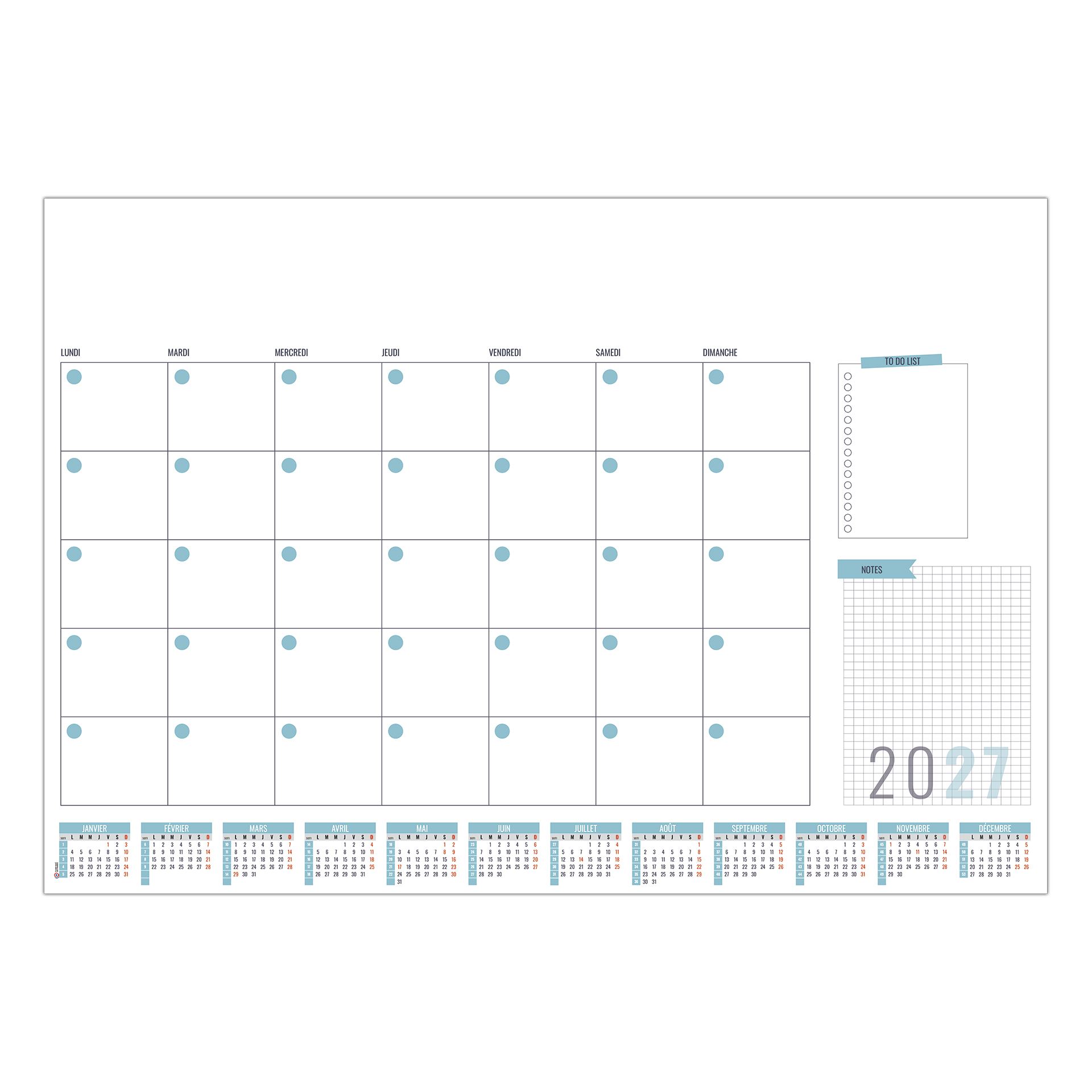 Sm Planner 2027 — calendrier 2027 personnalisé
