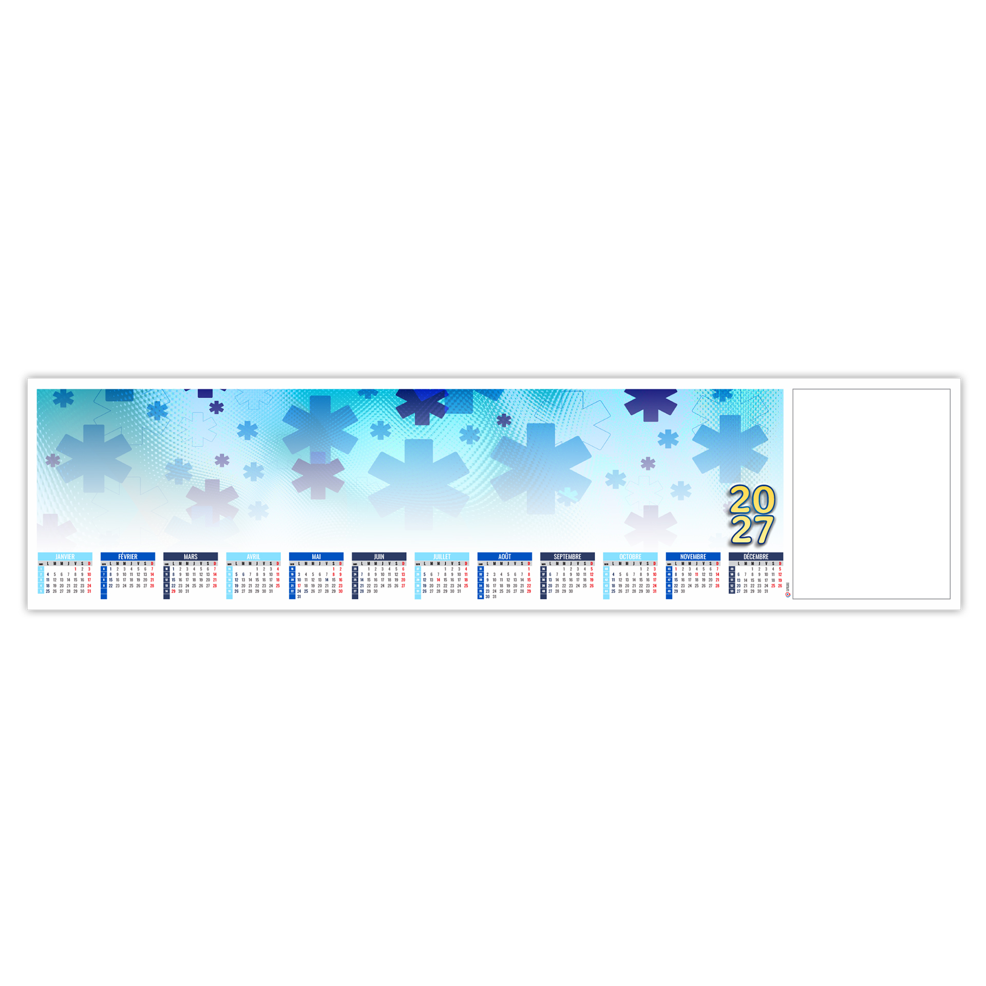 Smc Croix Bleue 2027 — calendrier 2027 personnalisé