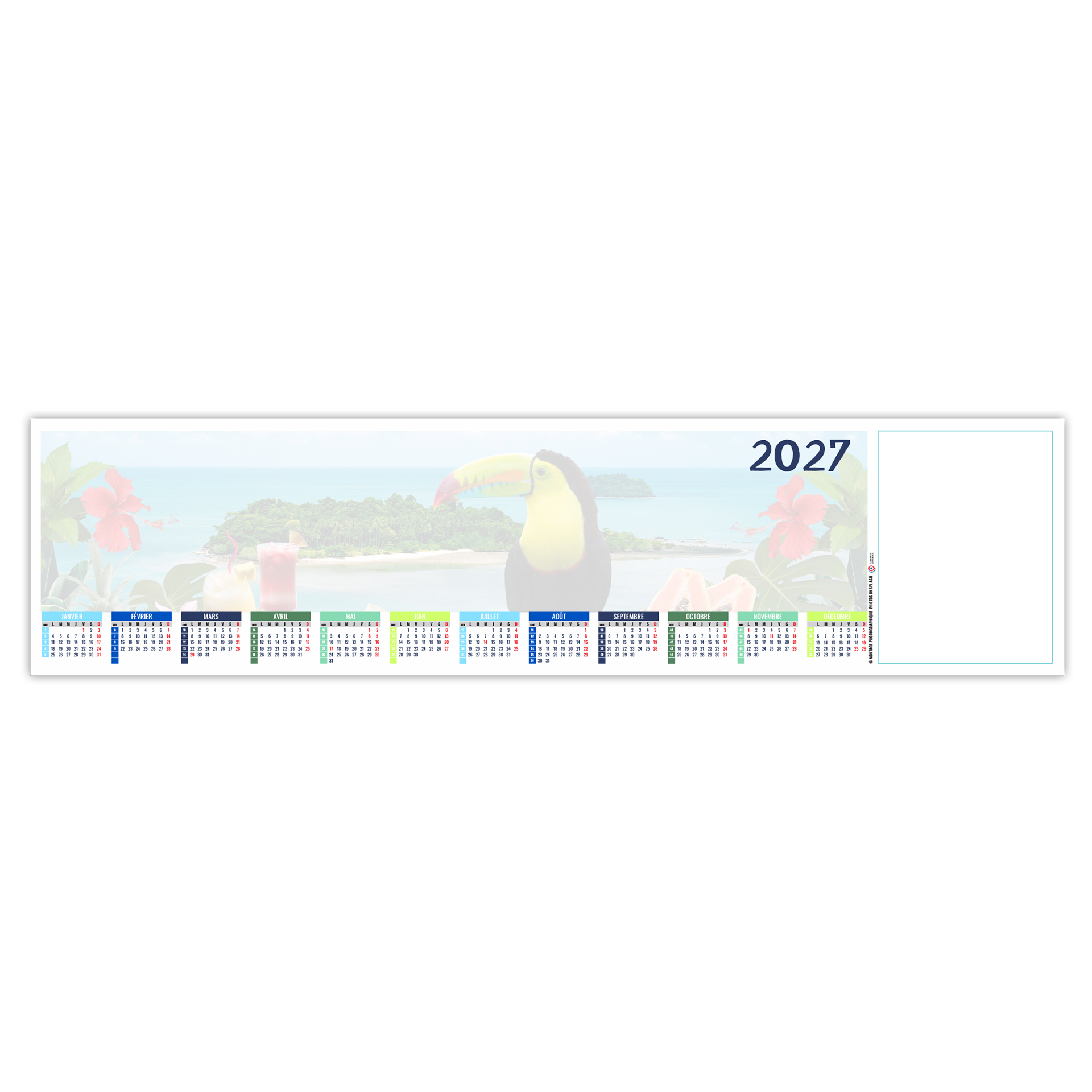 Smc Exotic 2027 — calendrier 2027 personnalisé