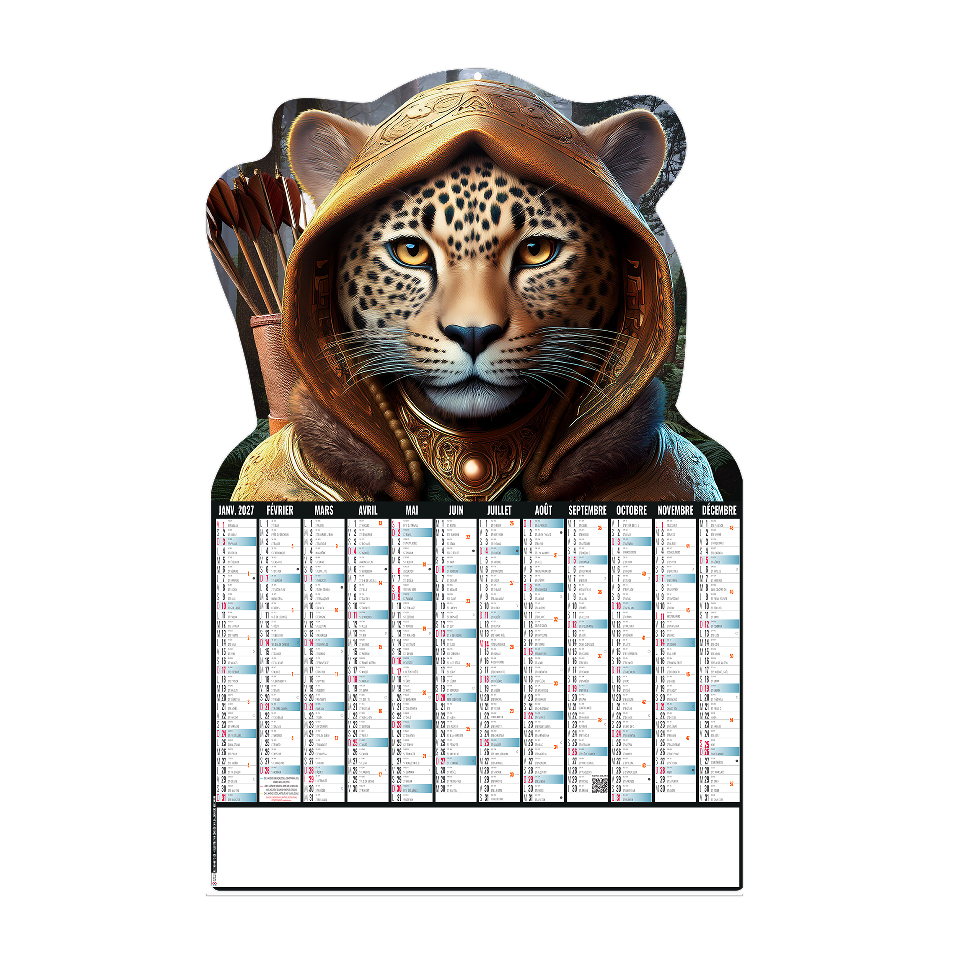 Robin Wood 2027 — calendrier 2027 personnalisé
